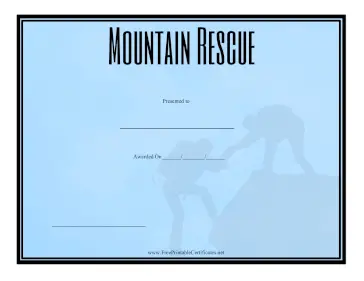 Mountain Rescue Award