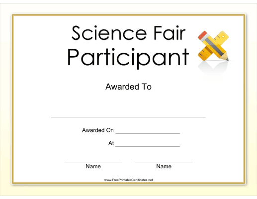 Science Fair Participant
