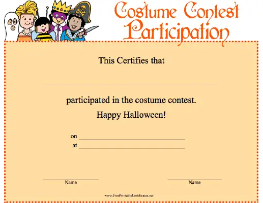 Halloween Costume Contest Participant