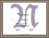 N Monogram Certificate