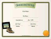 Geocaching First Place