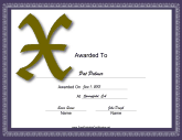Offset X Monogram Certificate