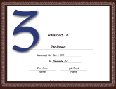 Offset Z Monogram Certificate