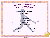 Ponytail Softball Achievement