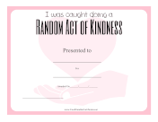 Random Acts Of Kindness Award