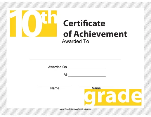 10th Grade Achievement