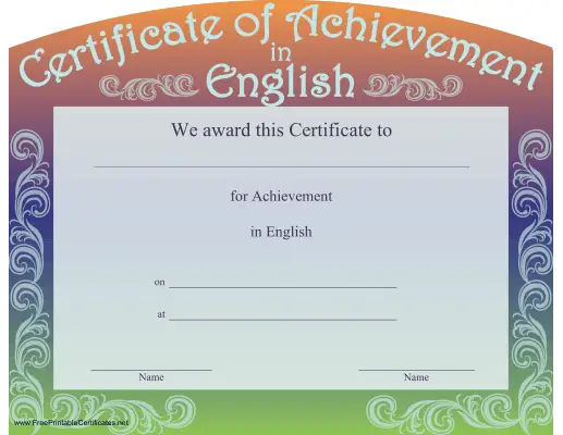 Achievement in English