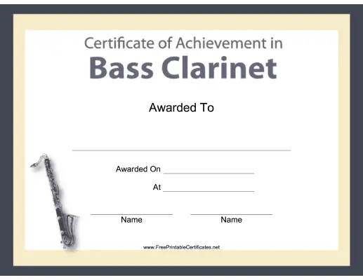 Bass Clarinet Instrumental Music