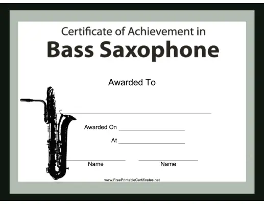 Bass Saxophone Instrumental Music