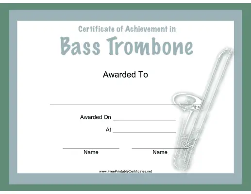 Bass Trombone Instrumental Music