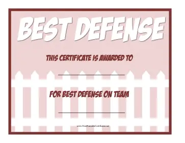 Best Defense Award