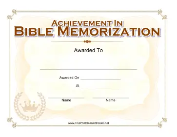 Bible Memorization