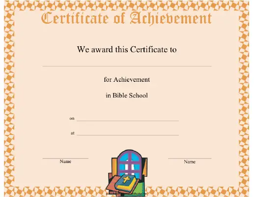 Bible School Completion