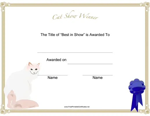 Cat Show Winner
