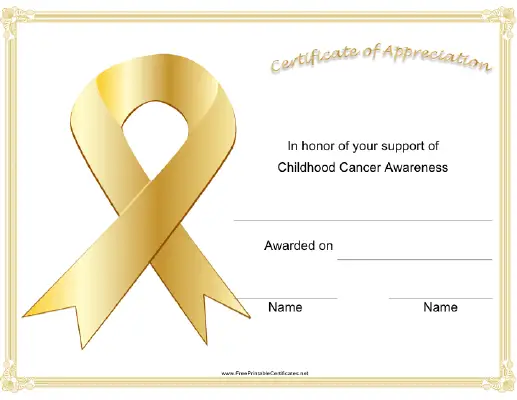 Childhood Cancer Awareness Ribbon