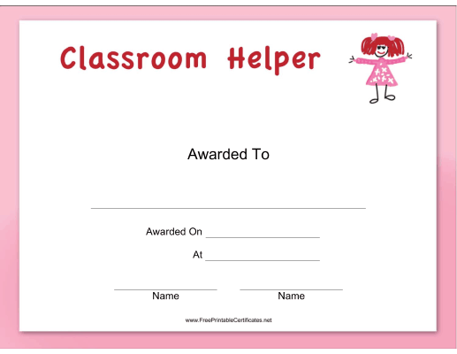 Classroom Helper Girl