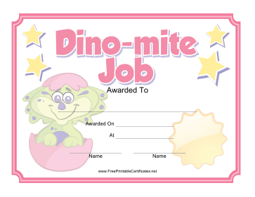 Dinomite Job Pink