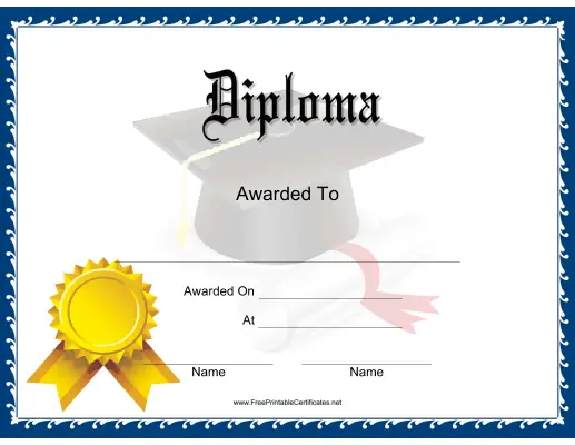 Diploma with Ribbon