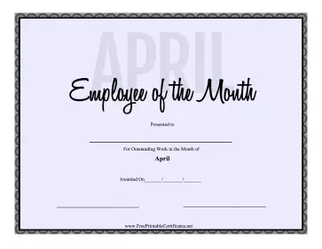 Employee Of The Month April