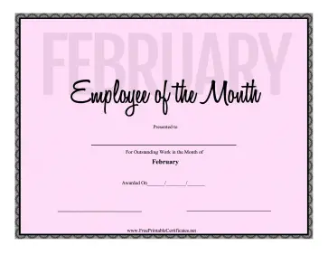 Employee Of The Month February