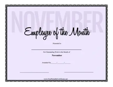 Employee Of The Month November
