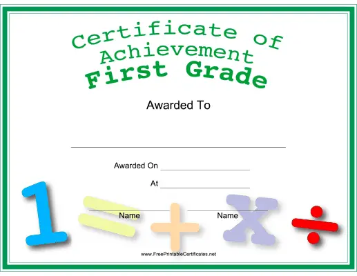 First Grade Achievement