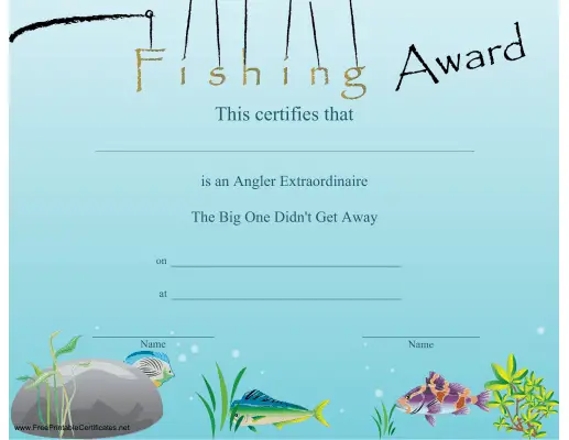 Fishing Award