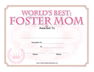 Foster Mom Award