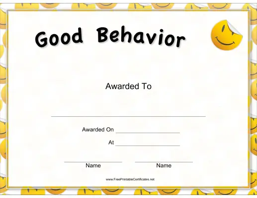 Yellow Good Behavior
