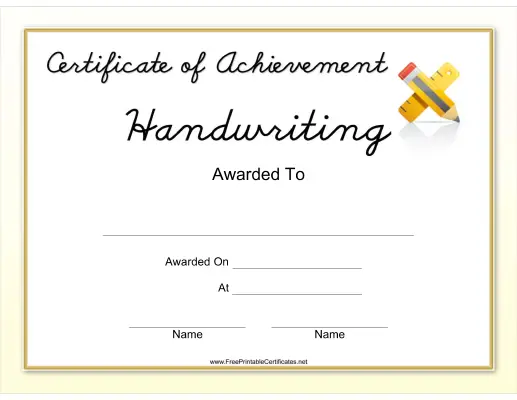 Handwriting Achievement