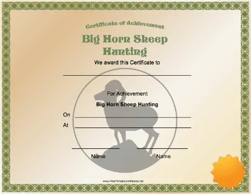 Hunting Big Horn Sheep Achievement