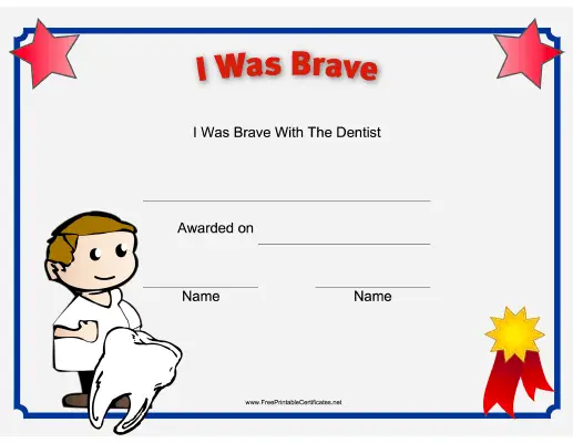 I Was Brave at the Dentist