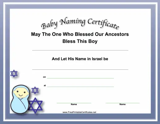 Jewish Baby Boy Naming