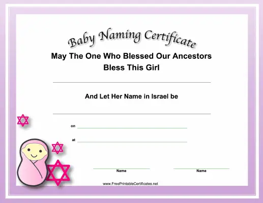 Jewish Baby Girl Naming