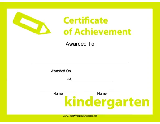 Kindergarten Achievement