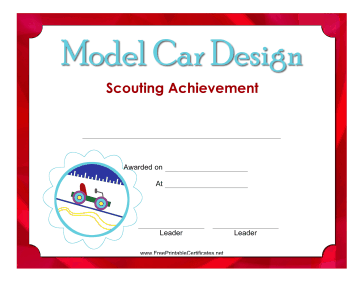 Model Car Design Badge