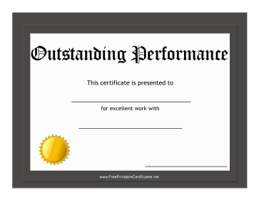 Outstanding Performance Award