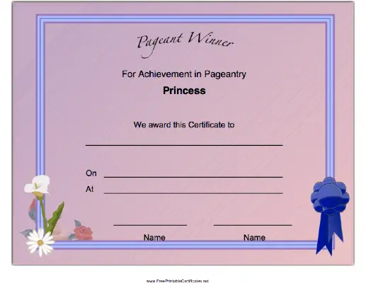 Pageant Princess Achievement