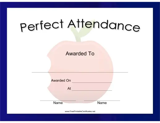 Perfect Attendance Large