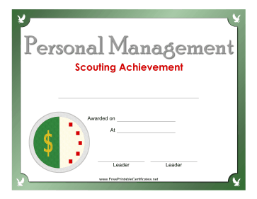 Personal Management Badge