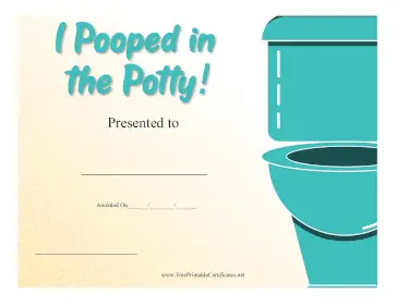 Pooped In Potty Award