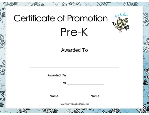 Pre-K Promotion