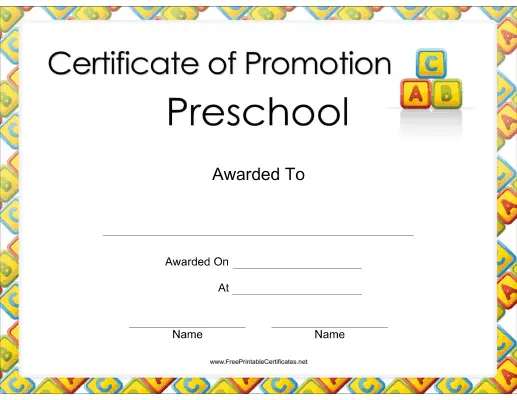 Preschool Promotion
