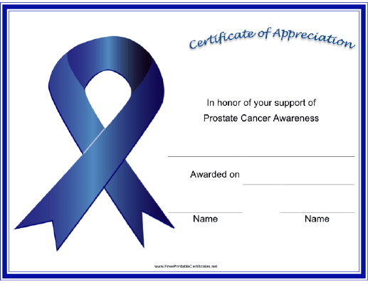 Prostate Cancer Awareness Ribbon