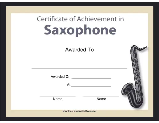Saxophone Instrumental Music