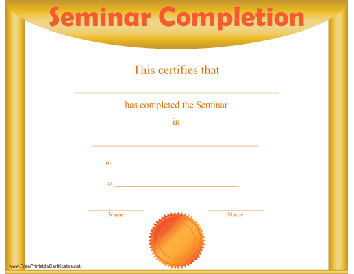 Seminar Completion