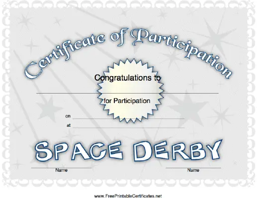 Space Derby Participation