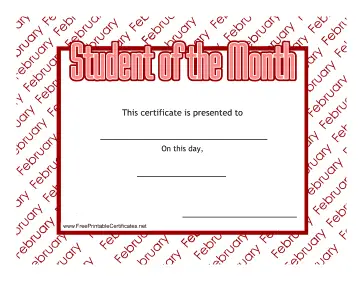 Student Of The Month February