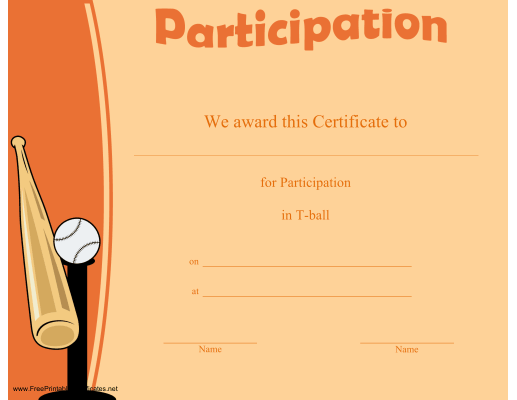 Participation in T-ball