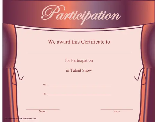 Participation in Talent Show
